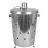 Spetebo Fusto per incenerimento 75 L - zincato - dimensioni circa 47 x 74 cm