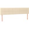 vidaXL Testiere 2 pezzi Tessuto Crema 100x5x78/88 cm
