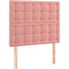 vidaXL Testiere 2 pz. Velluto rosa 90x5x78/88 cm