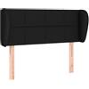 vidaXL Testiera con orecchie Nero 83x23x78/88 cm Tessuto