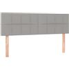 vidaXL Testiere 2 pz. Tessuto grigio chiaro 72x5x78/88 cm