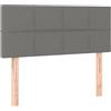 vidaXL Testiera grigio scuro 100x5x78/88 cm in tessuto