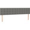 vidaXL Testiere 2 pz. Tessuto grigio scuro 100x5x78/88 cm