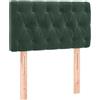 vidaXL Testiera in velluto verde scuro 80x7x78/88 cm