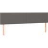 vidaXL Testiere 2 pz. Grigio 100x5x78/88 cm in Pelle finta