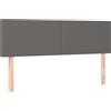 vidaXL Testate 2 pezzi Grigio 72x5x78/88 cm Pelle finta