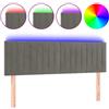vidaXL Testiera LED Grigio chiaro 144x5x78/88 cm Velluto