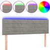 vidaXL Testiera LED Grigio chiaro 144x5x78/88 cm Velluto