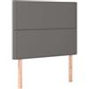 vidaXL Testiere 2 pz. Grigio 100x5x78/88 cm in Pelle finta