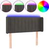 vidaXL Testiera LED grigio scuro 83x16x78/88 cm Velluto