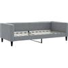 vidaXL Letto da giorno grigio chiaro 90x200 cm in tessuto