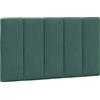 vidaXL Cuscino testiera "Hanko" Verde scuro 90 cm Velluto
