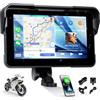 SIXTOP Schermo CarPlay per Moto, CarPlay e Android Auto Wireless per Moto, Touchscreen Impermeabile da 5 Pollici, Audio Bluetooth, Navigazione GPS, Siri