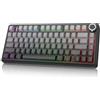 TZMRIT Tastiera meccanica da gioco F75 MAX 2,4 GHz/Type-C/BT5.0 sans-fil incisione lateralestruttura a molla a gashot-swap RGB