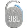 JBL CLIP 4 ECO Speaker Bluetooth Portatile, Cassa Altoparlante Wireless Compatta con Moschettone e Materiali Riciclati, Resistente ad Acqua e Polvere IP67, fino a 10 h di Autonomia, USB, Bianco