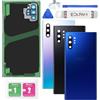 Eonpam Scocca Vetro Posteriore Sostituzione per Samsung Galaxy Note 10+ Plus Originale Coperchio Copribatteria con Vetro Fotocamera+Ricambio Kit(Aura Blu)