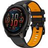 Koelaa 22mm QuickFit Cinturino per Garmin Fenix 7/6/6 Pro/5/8 47mm, Cinturino in Silicone Bicolore Traspirante - Ricambio per Fenix 7 Pro/Forerunner 965/955/945/935/Epix 2/Pro 47mm - Nero + Arancione