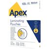 FELLOWES APEX FELLOWES 100 POUCHES A3 FOGLI UNIVERSALI PER PLASTIFICATRICE A CALDO 30x42 CM 125 MICRON - FELLOWES - 6003401
