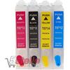 KIT 4 CARTUCCE RICARICABILI EPSON T0711 T0712 T0713 T0714 (T0715) AUTORESETTANTI - NO-NAME