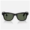 Ray-Ban Occhiali da Sole RW4012 601/71 Meta Wayfarer (Gen 2) Nero Lucido/Verde G-15 Unisex 53/22/155
