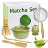 Does not apply Matcha Kit, 6 Pezzi Matcha Set Con Ciotola per Matcha, Frusta Matcha in Bambù, C