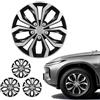 VEVOR Set di Copricerchi per Auto 4 pz, Copriruota per Cerchi Dimensioni Compatibili R15 15 pollici, Ricambio OEM Compatibile con Hyundai, Chevrolet, Ford Honda, Protezione per Cerchi, Argento Nero