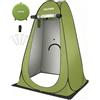 OUUTMEE Tenda da doccia da campeggio, per WC, portatile, pop-up, da spiaggia, per esterni, protezione UV, impermeabile, per escursioni, 120 x 120 x 190 cm (nero)