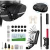 Ninonly Kit Riparazione Bici 27 Pezzi con Mini Pompa 120PSI e Multitool 16 in 1 Kit Bici Riparazione Completo con Borsello, Kit Foratura Bici e Copertura Impermeabile per Bici da Corsa, MTB e Città