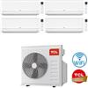 TCL Climatizzatore Condizionatore TCL BreezeIN serie P9 Wifi R32 Quadri Split Inverter 9000 + 9000 + 9000 + 12000 BTU con U.E. MT3240 Classe A++/A+