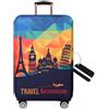 MosaiRudo Spessore Elastico Coperture per Valigie Applicare alla 18 ''-32 ''Valigie, Viaggio Luggage Trolley Case Suitcase Luggage Cover Protector (Building, S)