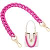 PH PandaHall 45cm Catena per Borsa Rosa in Acrilico Catene Decorative per Borse Tracolla di Ricambio per Borsa a Spalla Portafogli Borse a Tracolla