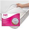 MEBY Coprimaterasso impermeabile 160 x 200 cm - In cotone traspirante - Protezione del materasso impermeabile - Protezione contro l'umidità - Elastico antirughe - Con 4 elastici angolari (160 x)