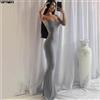 ✨ Maxi Abito Satin Donna Sexy Schiena Scoperta Slim Elegante Y2K