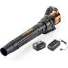 LawnMaster MX 24 V soffiatore di foglie a batteria con ventola assiale, potente soffiatore da giardino senza fili con batteria agli ioni di litio MX 24 V e caricatore