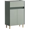 Schildmeyer Lovis 157063 - Armadietto da pavimento, colore: Verde foresta/Pistacchio, ca. 56,9 x 33 x 90,3 cm