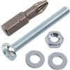 AERZETIX Kit fissaggio M4x30 mm / 50 viti metalliche / 50 dadi esagonali / 100 rondelle piatte / 1 utensile 1/4 PZ2