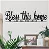 AHYS Bless This Home Decorazione da parete rustica in metallo per casa colonica soggiorno cucina sala da pranzo decorazione -41,5 x 10,2 cm