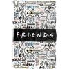 LOGOVISION Friends Let'S Be Friends Pattern Coperta super morbida al tatto setoso - 91 x 147 cm