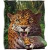 LOGOVISION Jq Licensing - Jlo Leopard Hunting Coperta super morbida al tatto setoso - 152 x 127 cm