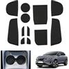 GAFAT Compatibile con Nissan Qashqai J12 e-Power 2022-2024 2025 Tappetini Antiscivolo, Qashqai e power 2023 Tappetino in Gomma per Console Centrale, Cuciture Porte, Qashqai 2024 Accessori (Nero)
