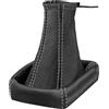L & P Car Design Cuffia cambio compatibile con Opel Astra G 1998-2004 - nero grigio - vera pelle - leva cambio manuale - (A0016-2)