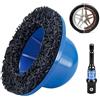 BORDEAG Smerigliatrice per mozzi auto, smerigliatrice a testa sferica con asta adattatore per cacciavite da 1/2, diametro interno 90 mm, diametro esterno 150 mm, spazzola per cambio cerchioni, mozzo della