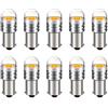 SOFOC BA9S LED Bulb Warm White 3000K 12V AC/DC Lampadina per Luce Targa, Luci Laterali, Plafoniera, Luci di Lettura, Baule BA9 53 T4W 10Pcs