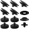 Hevysuo 10 Pezzi Clip di Fissaggio 3 in 1 per Tappeti Auto,Nero Clip Per Tappetino Per Auto,per Fissare i Tappetini Dell'auto 1,3 Pollici