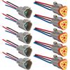 GTIWUNG Kit Connettori DT,5 Sets Connettore DT 3 Pin,Impermeabile Auto Connettore Elettrico DT 3 Pin Way Terminale Filo Connettore Spina Sigillato Maschio e Femmina,Connettori per Cavi Automobilistici