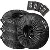 MAOYING Set di 4 Copriruota, Custodia Antipioggia per Pneumatici,Pneumatici Fino a 80cm (18-22 Pollici), per Pneumatici Stagionali & Ruota di Scorta