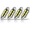 SUMOZO Festoon C5W Lampadine a led 31 36 39 42mm Canbus Error Free 6000K Luce bianca 6-SMD 5730 per luci interne Targa interna Targa luci della porta Confezione da 4 (39mm)
