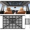 Goeveo Rete bagagli auto a doppio strato, 90 x 65 cm, con rete di seduta gratuita, facile da installare, per SUV Van Campeggio, compatibile con SUV VW T5 T6 Ford Transit Custom