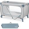 hauck Lettino Da Viaggio Sleep N Play Go Plus - Culla Neonato Fino a 15kg - Letto Pieghevole 120x60, Borsa Inclusa, Ampia Apertura - Box Bambini Compatto, con Ruote Integrate - Dusty Blue