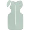 Love to Dream Swaddle Up - Borsa per le mezze stagioni, in cotone leggero e ultra traspirante, doppia zip, ali staccabili, primavera, estate, 0,2 tog, verde oliva, M (6-8,5 kg)